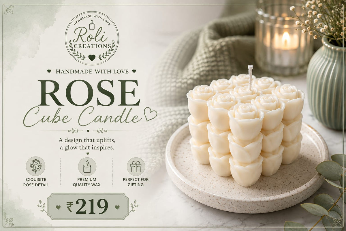 Rose Cube Candle