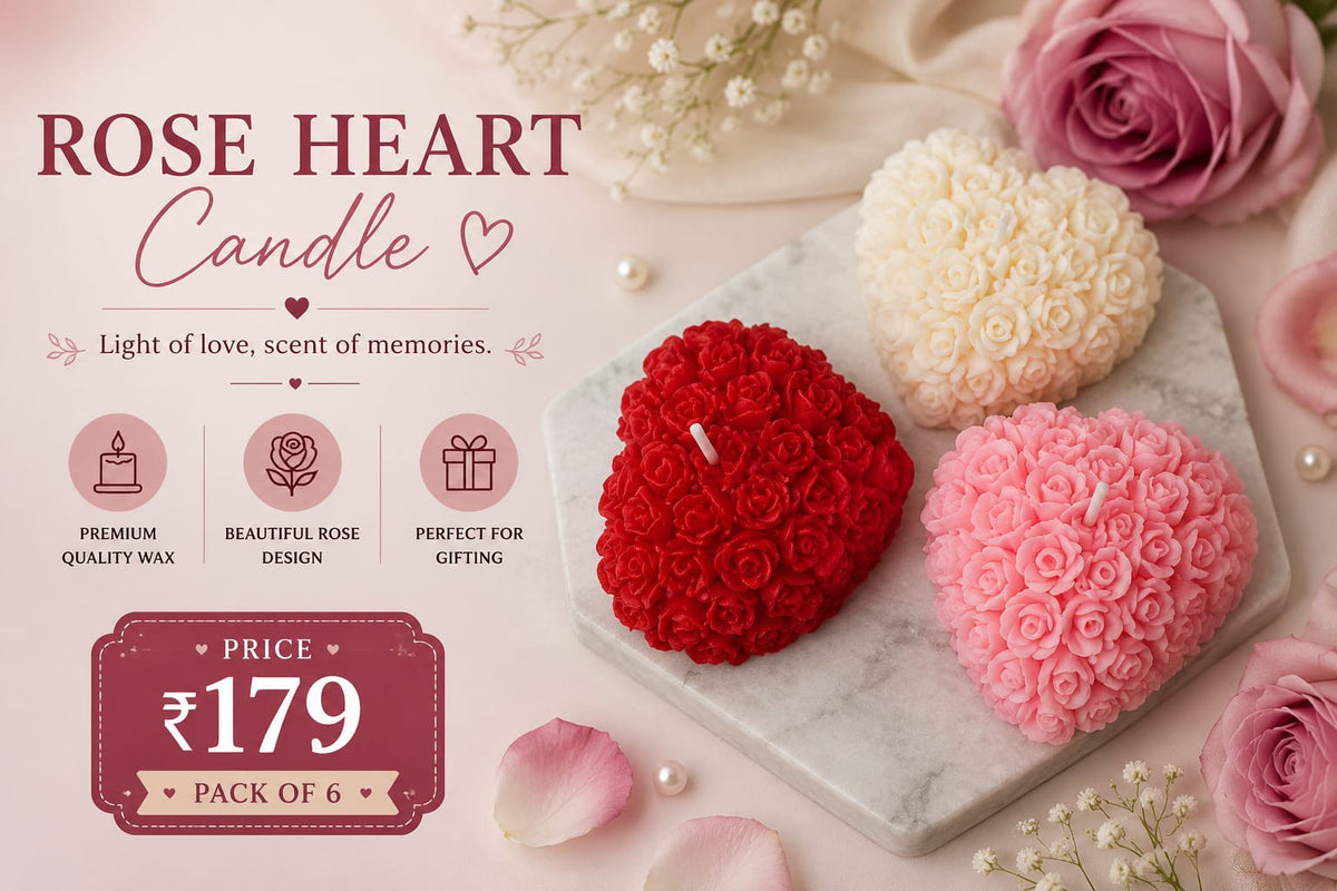Rose Heart Candle